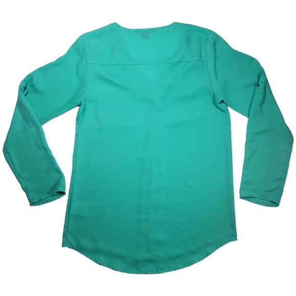 Metaphor Pullover Long Sleeve Teal Green Blouse Size Small - Picture 2 of 10